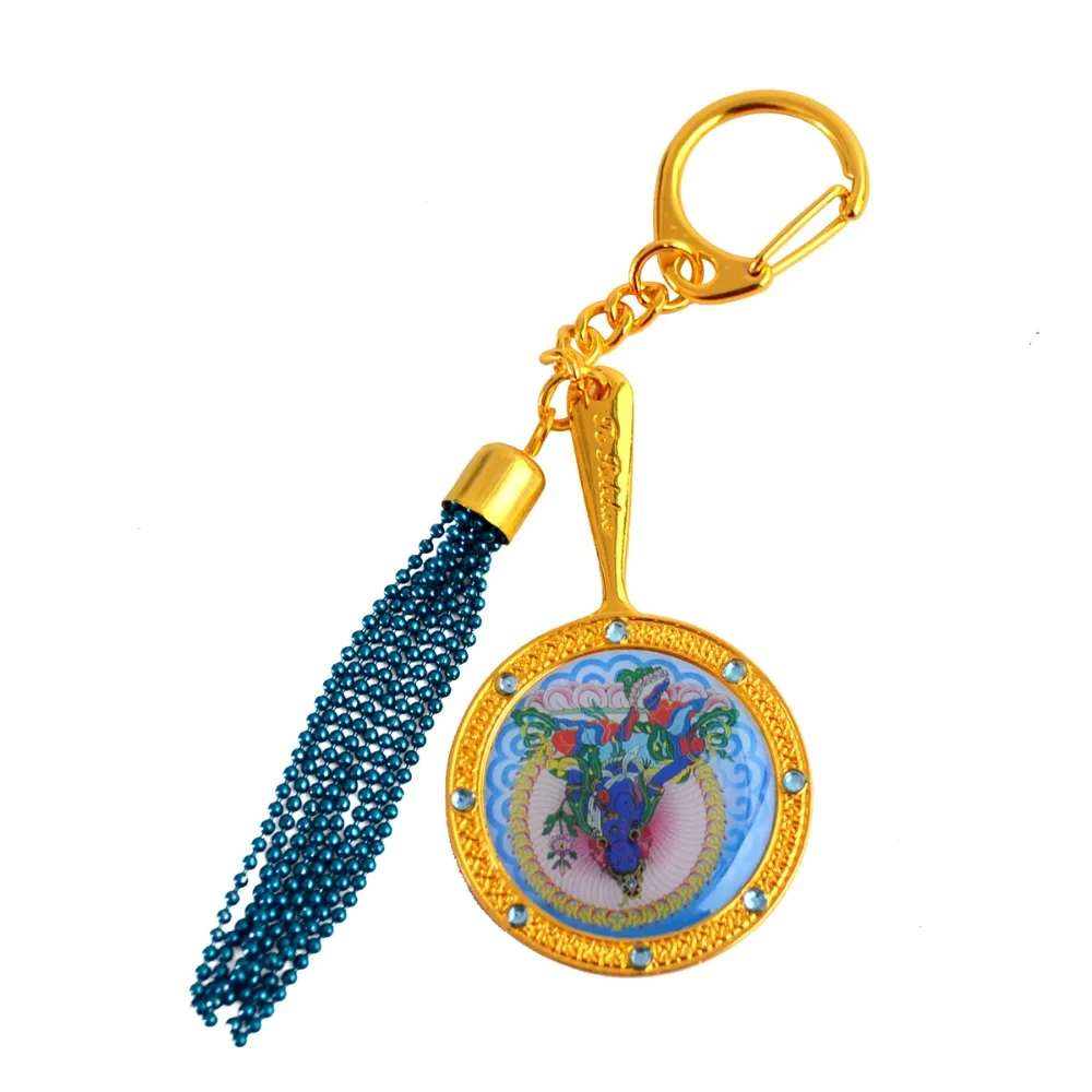 Blue Tara Mirror Keychain for Subduing Violence, Dark Spells and Disasters W1605
Blue Tara Mirror Keychain for Subduing Violence, Dark Spells and Disasters W1605