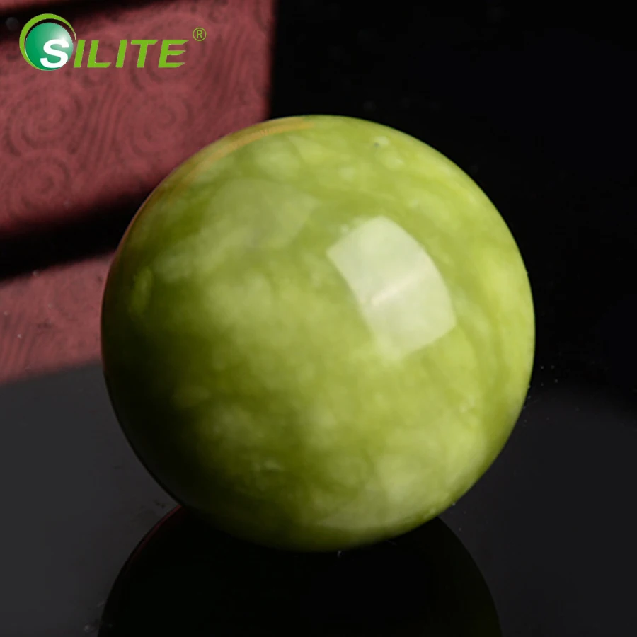 SILITE 2 шт. натурального нефрита шаровой корпус массажер гандбол обучение рук