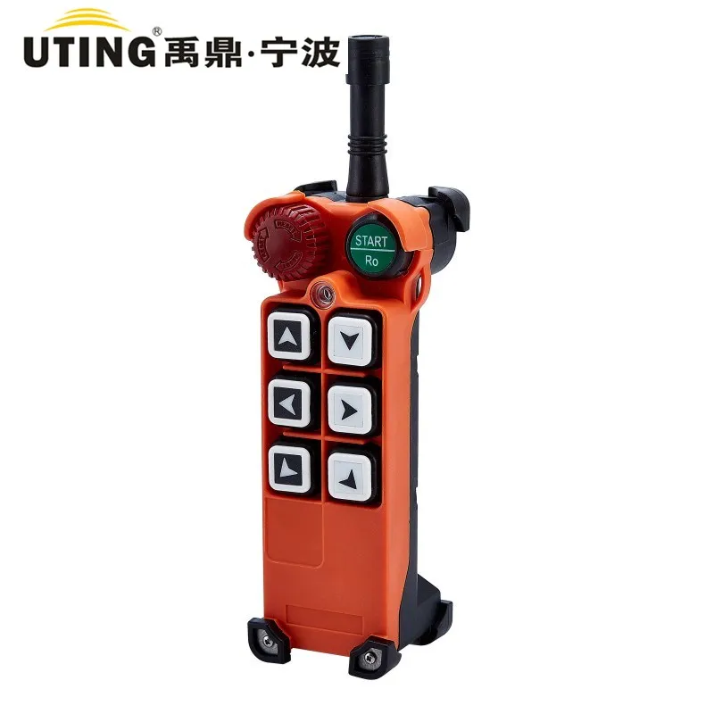 Nice UTING CE FCC F21-E1 Industrial Wireless Radio 6 channel Single Speed Transmitter of Remote Control for Crane
Nice UTING CE FCC F21-E1 Industrial Wireless Radio 6 channel Single Speed Transmitter of Remote Control for Crane