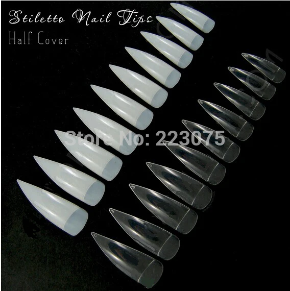 Unhas New 5packs/lot Diy French Half Cover Stiletto Acrylic Artificial Nail Tips for Art Painting Design 100pcs/pack
Unhas New 5packs/lot Diy French Half Cover Stiletto Acrylic Artificial Nail Tips for Art Painting Design 100pcs/pack