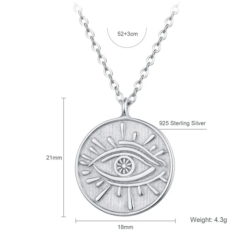 2018 New Pure Silver Round Silver Coin Eye Pendant Necklaces For Women 925 Sterling Silver Statement Necklace Bohemian
2018 New Pure Silver Round Silver Coin Eye Pendant Necklaces For Women 925 Sterling Silver Statement Necklace Bohemian