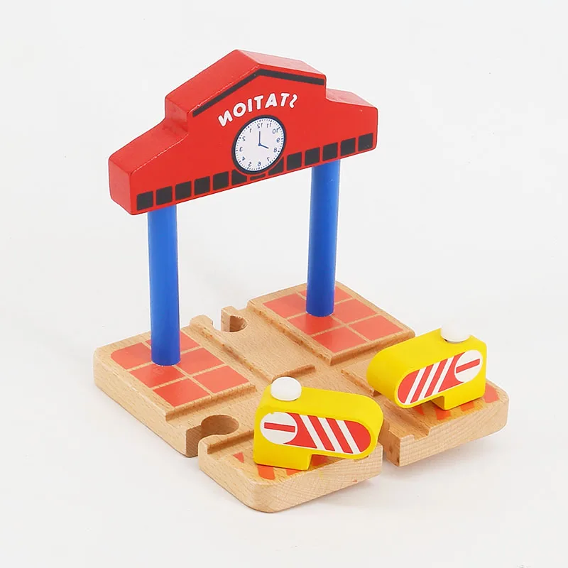 Waiting Room Wooden Train Track Accessories Universal Wooden Railway Station Barrier Educational Puzzle Toys for Children
Waiting Room Wooden Train Track Accessories Universal Wooden Railway Station Barrier Educational Puzzle Toys for Children