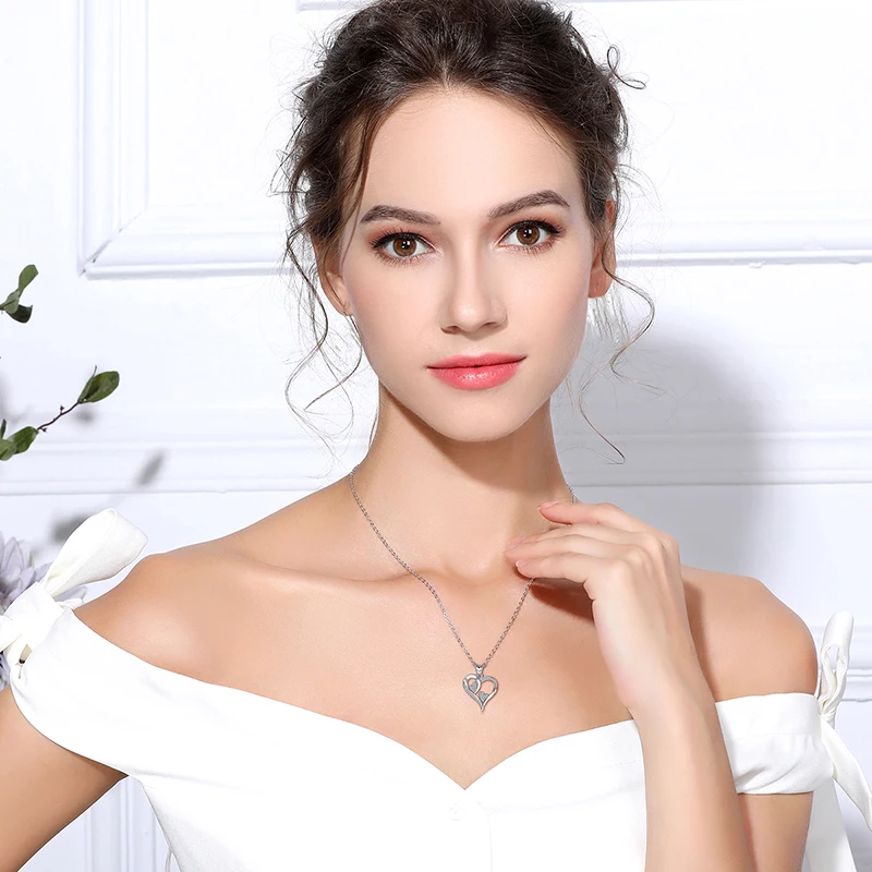 Eudora Real 925 Sterling Silver Heart Pendant Necklaces Clear Zircon Fashion Jewelry for Women Anniversary Gift 2018 New Arrival
Eudora Real 925 Sterling Silver Heart Pendant Necklaces Clear Zircon Fashion Jewelry for Women Anniversary Gift 2018 New Arrival