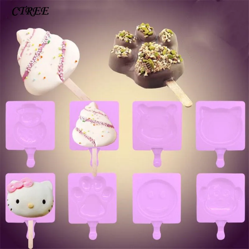 CTREE Creative 8 Style Designs DIY Ice Cream Mold Silicone Frozen Ice Popsicles Mould With Cover Cartoon Ice Cream Tools C363
CTREE Creative 8 Style Designs DIY Ice Cream Mold Silicone Frozen Ice Popsicles Mould With Cover Cartoon Ice Cream Tools C363
