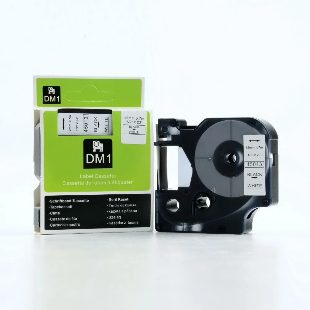 10 шт./лот Бесплатная доставка кассеты для Этикеток Dymo D1 12 мм 45013 черно-белая лента D1 ленты для этикеток
10 шт./лот Бесплатная доставка кассеты для Этикеток Dymo D1 12 мм 45013 черно-белая лента D1 ленты для этикеток
