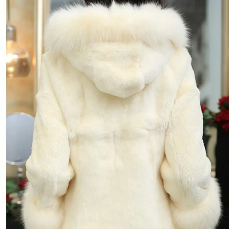 Warm Winter Rex rabbit fur Coat hooded fur Bomber long fox fur Outwear imitation Mink fur Cardigan with Hat 2018
Warm Winter Rex rabbit fur Coat hooded fur Bomber long fox fur Outwear imitation Mink fur Cardigan with Hat 2018