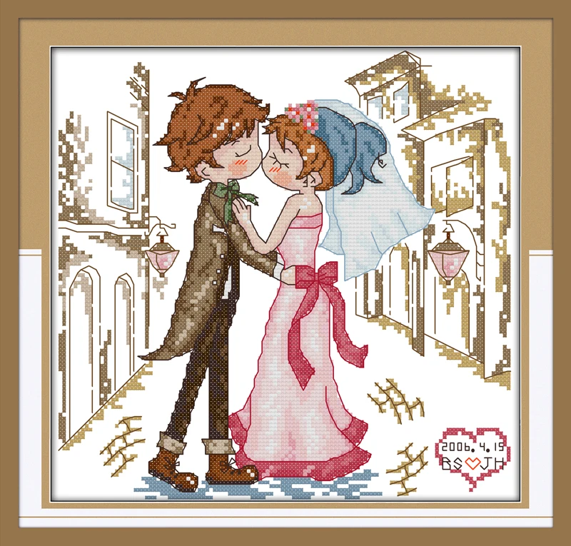 Lover's kiss cross stitch kit cartoon 14ct 11ct count print canvas stitching embroidery DIY handmade needlework
Lover's kiss cross stitch kit cartoon 14ct 11ct count print canvas stitching embroidery DIY handmade needlework