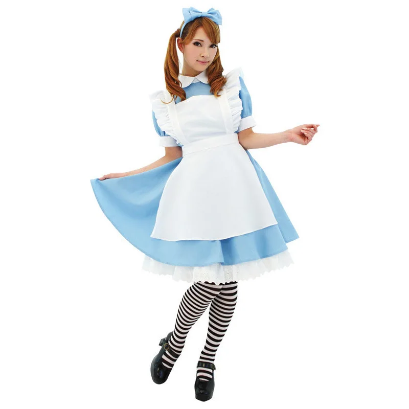 COSPLAY Alice in Wonderland Lolita Dresses Maid Cosplay Fantasia Carnival Halloween Costumes for Women
COSPLAY Alice in Wonderland Lolita Dresses Maid Cosplay Fantasia Carnival Halloween Costumes for Women
