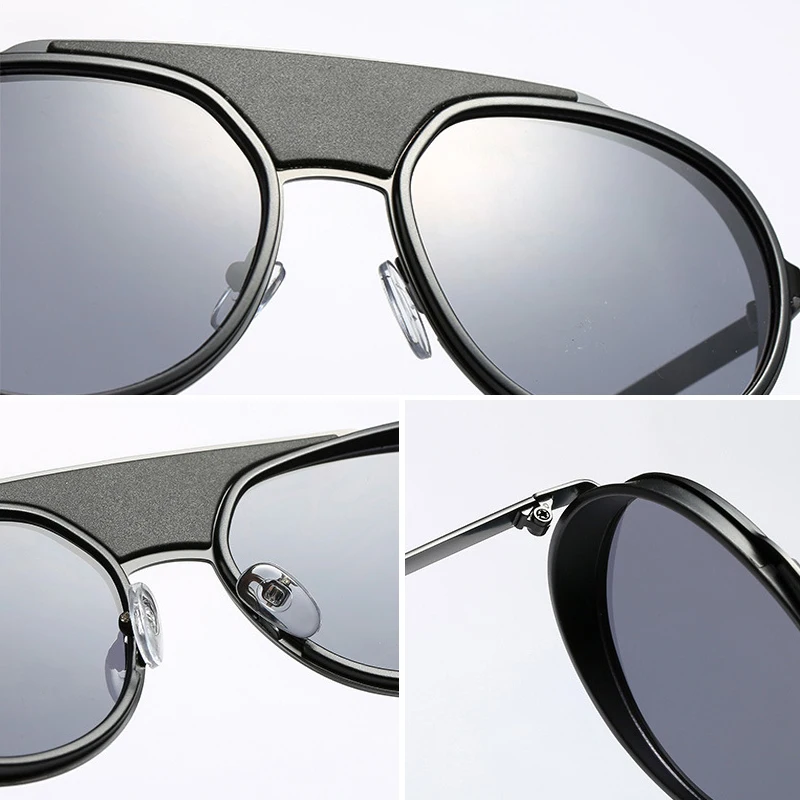 SIMPRECT 2021 Steampunk Sunglasses Women Men Gothic Punk Black Round Metal Sun Glasses Retro Vintage Fashion Brand Sunglass
SIMPRECT 2021 Steampunk Sunglasses Women Men Gothic Punk Black Round Metal Sun Glasses Retro Vintage Fashion Brand Sunglass