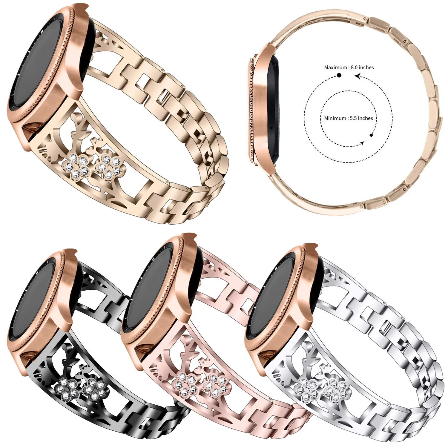 Браслет с цветком сливы для Samsung Galaxy Watch 46 мм 42 мм, ремешок из нержавеющей стали для Gear S3 S2, наручные часы для Huawei Watch GT 2 Pro
Браслет с цветком сливы для Samsung Galaxy Watch 46 мм 42 мм, ремешок из нержавеющей стали для Gear S3 S2, наручные часы для Huawei Watch GT 2 Pro