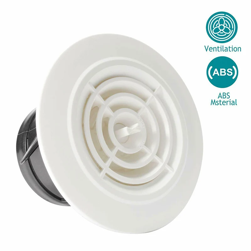 Round Air Vent ABS Louver Grille Cover Adjustable Exhaust Vent for Bathroom Office Ventilation Grid
Round Air Vent ABS Louver Grille Cover Adjustable Exhaust Vent for Bathroom Office Ventilation Grid