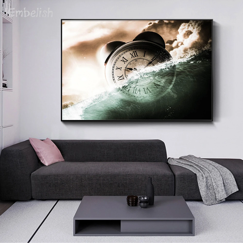 Embelish 1 Pieces Clock In The Water Modern Home Decor Framed Pictures For Living Room HD Print Canvas Paintings Bedroom Posters
Embelish 1 Pieces Clock In The Water Modern Home Decor Framed Pictures For Living Room HD Print Canvas Paintings Bedroom Posters