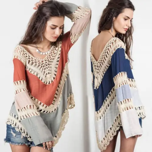 Women Ladies Casual Long Sleeve Shirt Hollow Out V -Neck Tops Blouse Loose Fashion Blouse
Women Ladies Casual Long Sleeve Shirt Hollow Out V -Neck Tops Blouse Loose Fashion Blouse
