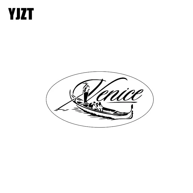 YJZT 15 2 см * 8 Венеция Италия овальная Автомобильная наклейка Виниловая черный