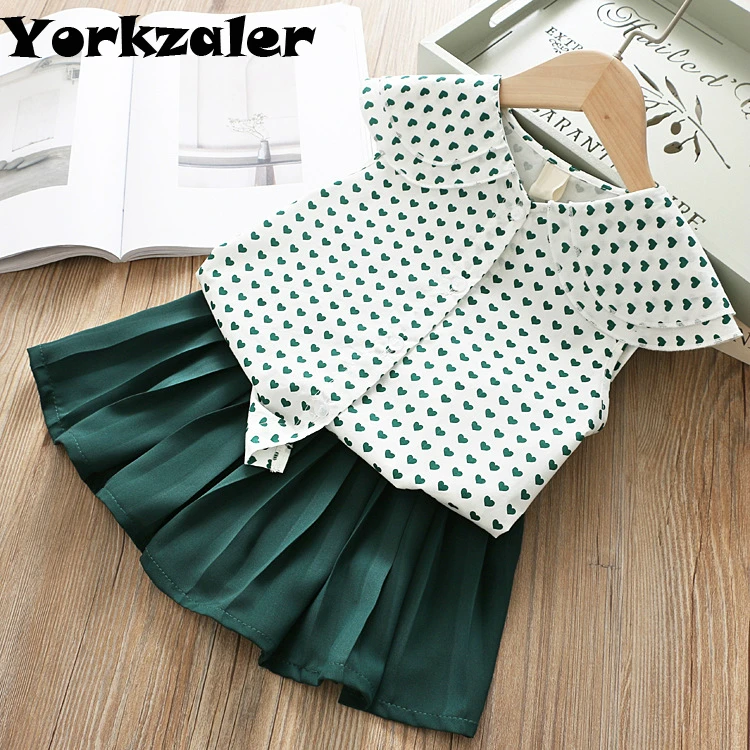 Girls Clothes Set Short Sleeve Blouse Shirt and Skirt Children Outfits Cute Summer Suit Kdis Baby 2 Pieces Clothing Drop Ship
Girls Clothes Set Short Sleeve Blouse Shirt and Skirt Children Outfits Cute Summer Suit Kdis Baby 2 Pieces Clothing Drop Ship