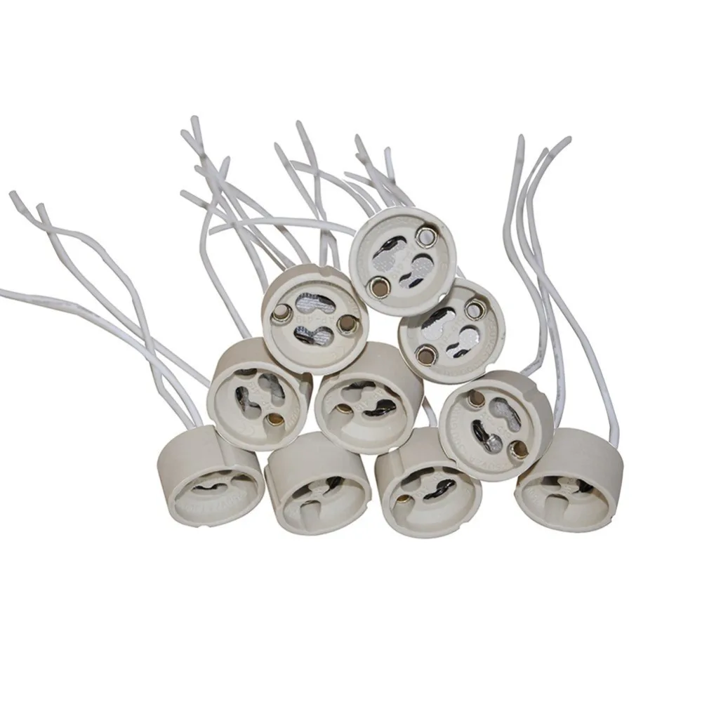 10pcs/lot Lamp Base GU10 Lamp Holder Ceramic Connector Socket with Cable for LED Halogen Lamp Light
10pcs/lot Lamp Base GU10 Lamp Holder Ceramic Connector Socket with Cable for LED Halogen Lamp Light