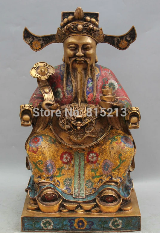 Bi001106 15 "Китайский Перегородчатые Бронзовый Gild Народная Дракон Маммона Деньги Богатство Бог Статуя
Bi001106 15 "Китайский Перегородчатые Бронзовый Gild Народная Дракон Маммона Деньги Богатство Бог Статуя