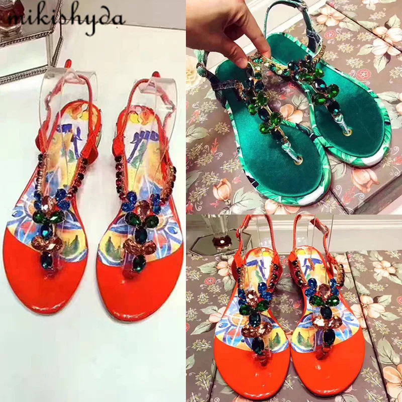 Bright Orange Green Flat Rhinestone Sandals Crystal Thong Ladies Sandals Flat Heels Rhinestone Sandale Femme Fleur Shoe Women
Bright Orange Green Flat Rhinestone Sandals Crystal Thong Ladies Sandals Flat Heels Rhinestone Sandale Femme Fleur Shoe Women