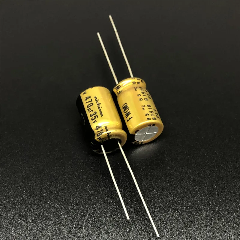 5 шт./50 шт. 470 мкФ 35 в NICHICON FW серия 10x16 мм 35V470uF HiFi аудио конденсатор|Конденсаторы| |