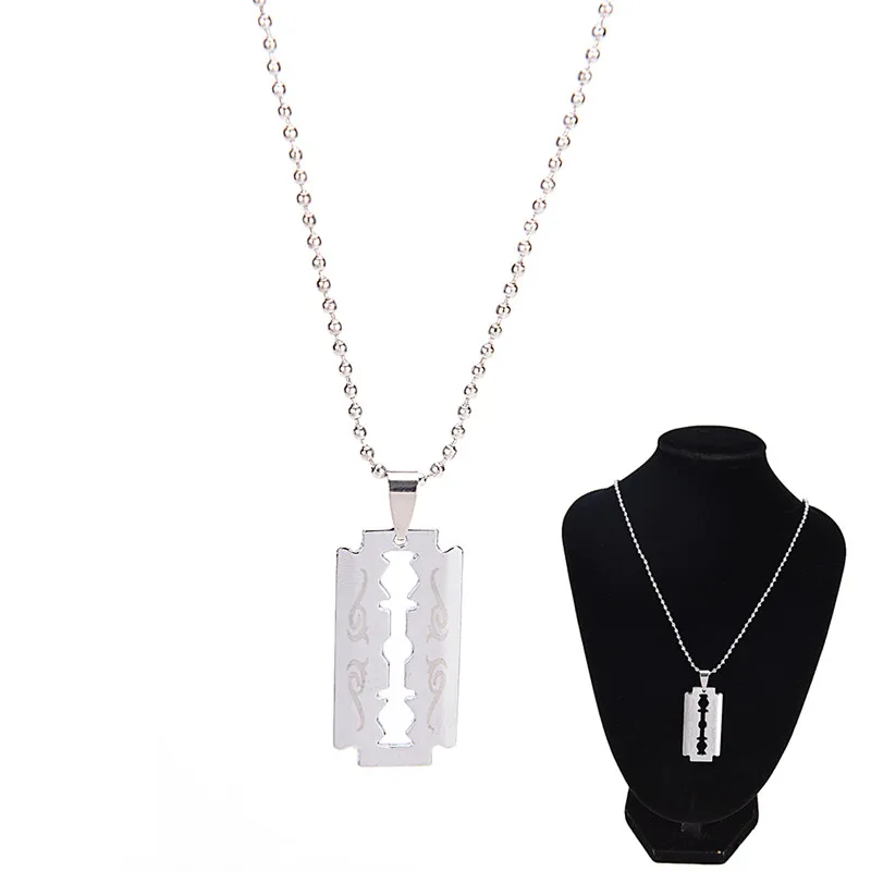1PCS Cool Stainless Steel Razor Blades Pendant Necklaces Men Jewelry Steel Male Shaver Shape Necklaces & Pendants
1PCS Cool Stainless Steel Razor Blades Pendant Necklaces Men Jewelry Steel Male Shaver Shape Necklaces & Pendants