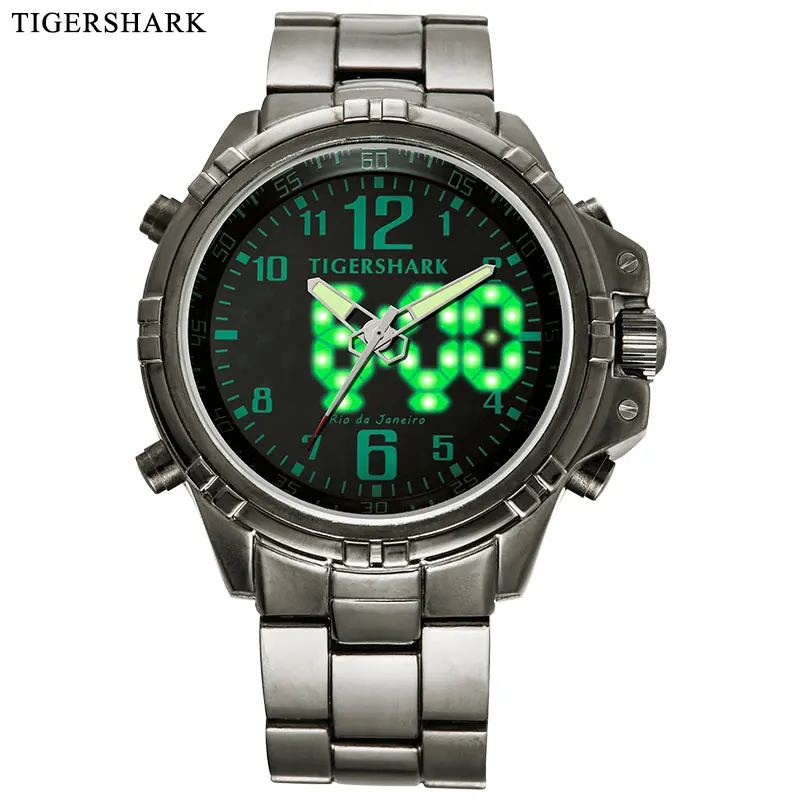 Men Sports Watches Fashion LED Digital Watches TIGERSHARK Brand Alloy Quartz Wristwatches 30M waterproof Relogios Masculino
Men Sports Watches Fashion LED Digital Watches TIGERSHARK Brand Alloy Quartz Wristwatches 30M waterproof Relogios Masculino