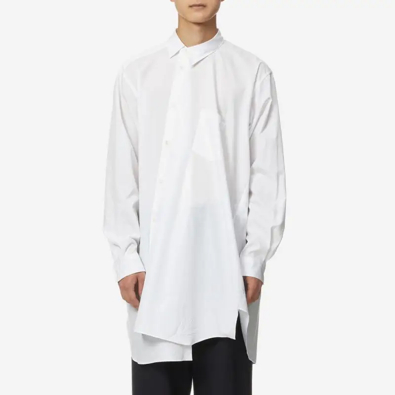 S-6XL!!Men's asymmetrical deconstruction shirt black and white Nordic original independent designer shirt autumn and winter .
S-6XL!!Men's asymmetrical deconstruction shirt black and white Nordic original independent designer shirt autumn and winter .
