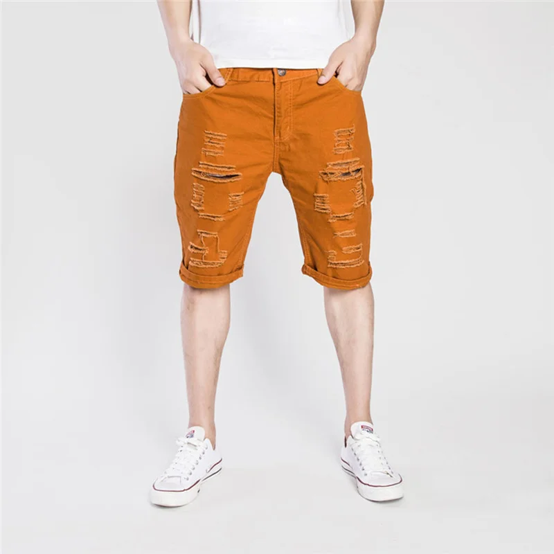 2021 summer trend new European and American style men's fashion casual hole solid color washed denim shorts male
2021 summer trend new European and American style men's fashion casual hole solid color washed denim shorts male
