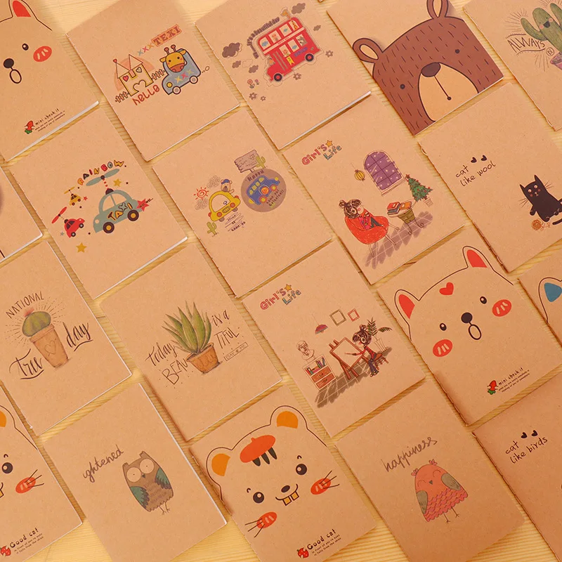 4pcs/pack Cute Animals Notebook Notepad Diary Planner Sketchbook for School Students Office Supplies Study Gift | Канцтовары для