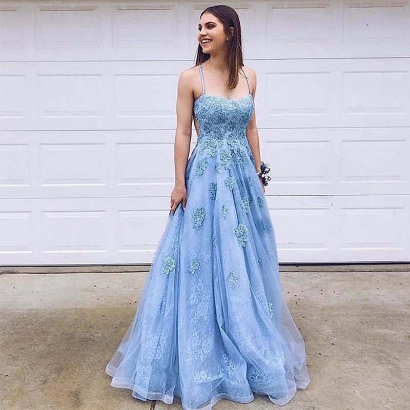New Arrival A-line Lace Evening Dresses Halter Sky Blue Crisscross Back Long Prom Dresses Vestido De Noche Evening Party Gowns
New Arrival A-line Lace Evening Dresses Halter Sky Blue Crisscross Back Long Prom Dresses Vestido De Noche Evening Party Gowns