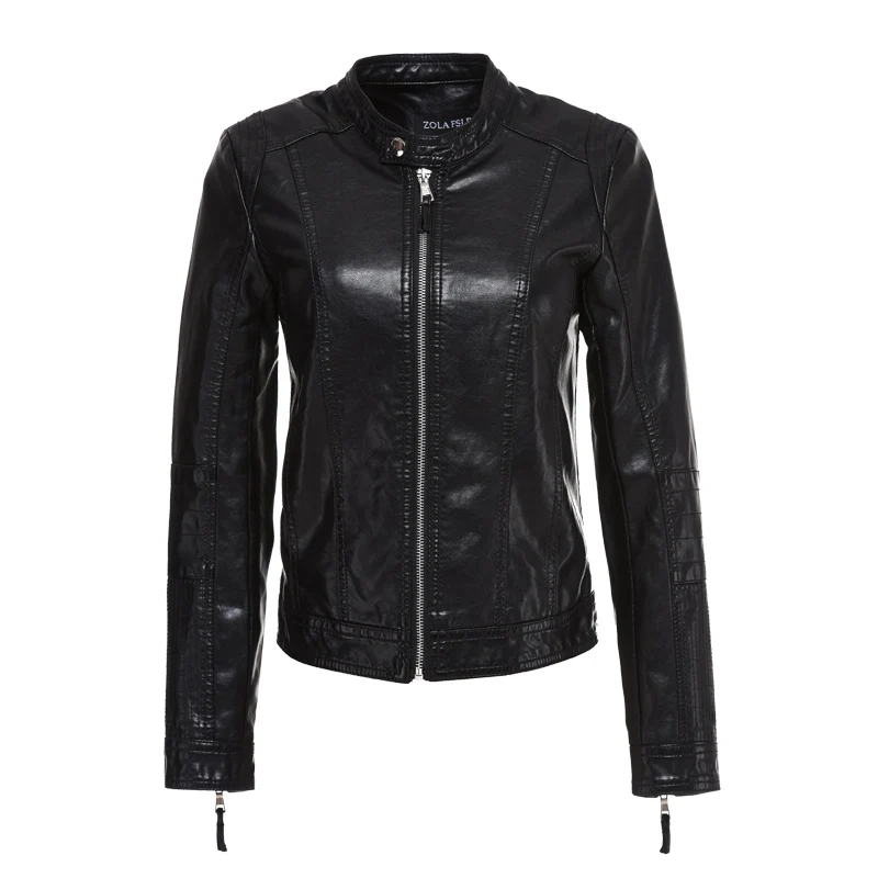 2019 New Spring Autumn Women PU Leather Jacket Fashion Stand Collar Faux Soft Leather Coat Female Slim Zipper Motorcycle Jacket
2019 New Spring Autumn Women PU Leather Jacket Fashion Stand Collar Faux Soft Leather Coat Female Slim Zipper Motorcycle Jacket