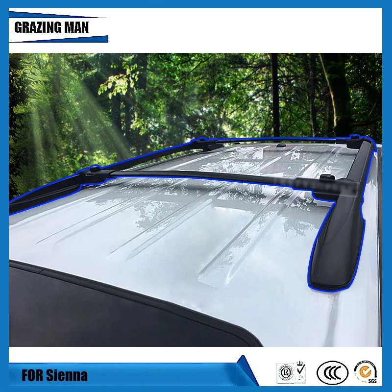 Car Accessories Luggage Carrier Aluminium Alloy Roof Rack Rail Side Bars Cross Bar Load Cargo Baggage Fit For Sienna 2007-2009
Car Accessories Luggage Carrier Aluminium Alloy Roof Rack Rail Side Bars Cross Bar Load Cargo Baggage Fit For Sienna 2007-2009