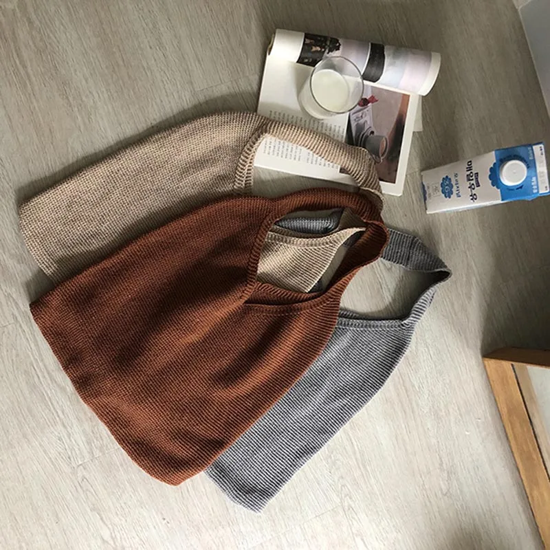 Autumn Winter Women New Knitting Handbag INS Popular Female Casual Shoulder Bag Lady Travel Large Woven Tote Handle Bolsa SS3427 
Autumn Winter Women New Knitting Handbag INS Popular Female Casual Shoulder Bag Lady Travel Large Woven Tote Handle Bolsa SS3427