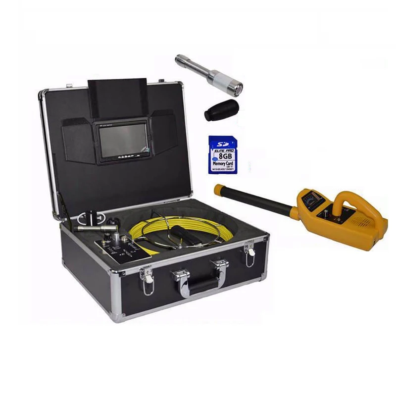50Meter Cable Pipeline Inspection Camera Recording Drain Sewer Snake Camera Pipe Locator Receiver 23mm Camera Head 7'TFT Monitor
50Meter Cable Pipeline Inspection Camera Recording Drain Sewer Snake Camera Pipe Locator Receiver 23mm Camera Head 7'TFT Monitor