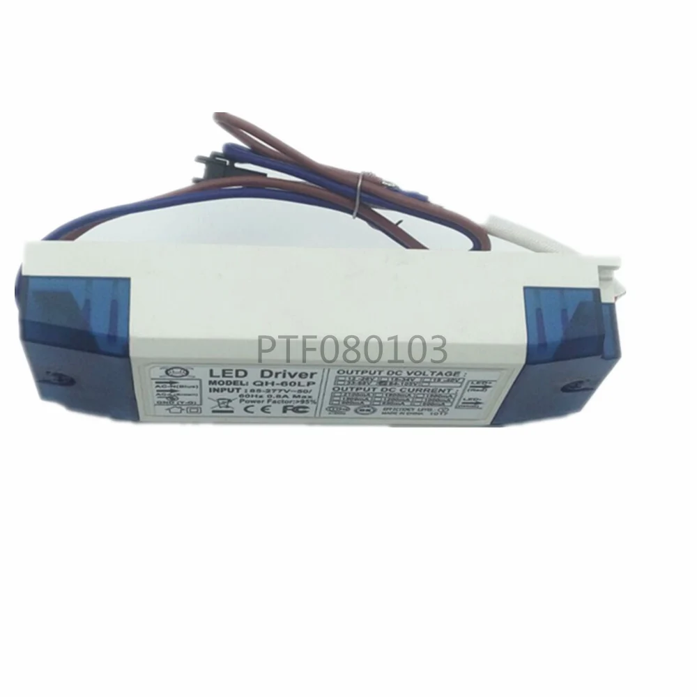 2-10 шт. светодиодный драйвер 60Вт AC85-277V постоянный ток 18-30x3W 600mA DC54-105V PFC LED Питание