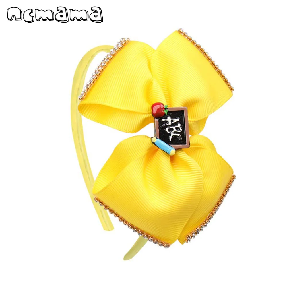 ncmama BACK TO SCHOOL Headband for Girls Handmade Rhinestons Grosgrain Ribbons Hair Bows Hairband Hoop for Kids Fashion Headwear
ncmama BACK TO SCHOOL Headband for Girls Handmade Rhinestons Grosgrain Ribbons Hair Bows Hairband Hoop for Kids Fashion Headwear