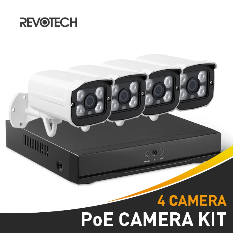 POE 4CH 1080P CCTV IP камера система Комплект HD 4 канала NVR шт 1920x1080 P 2.0MP Водонепроницаемая