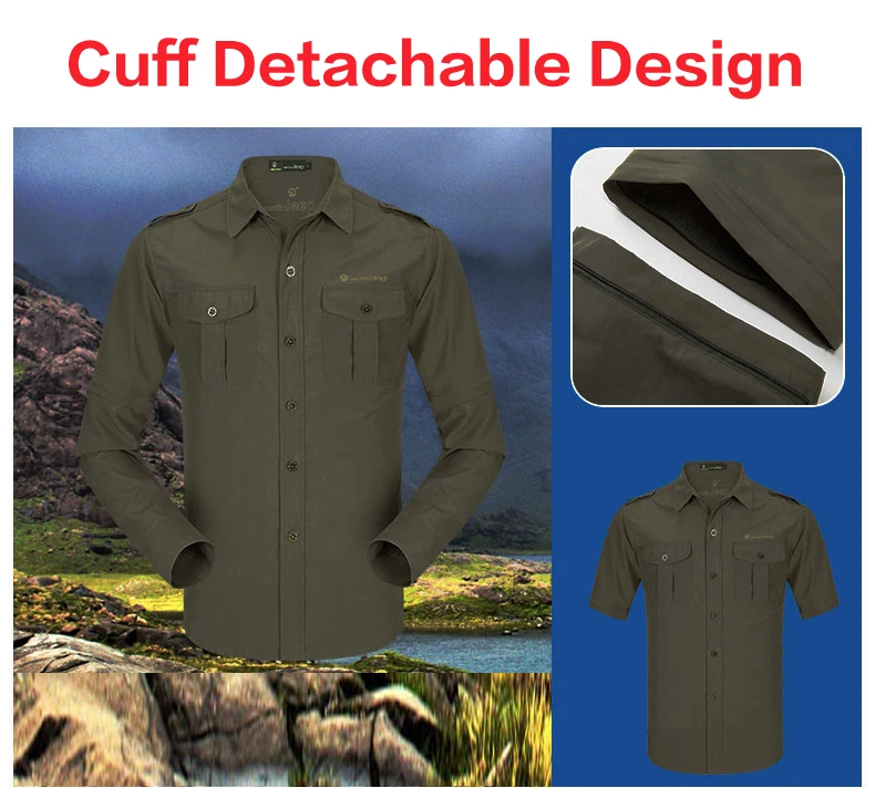 MANLI Outdoor Men's Summer Removable Shirts Quick Dry Tactical Short Sleeve Shirt Male Fishing Trekking Hiking Thin Clothing
MANLI Outdoor Men's Summer Removable Shirts Quick Dry Tactical Short Sleeve Shirt Male Fishing Trekking Hiking Thin Clothing