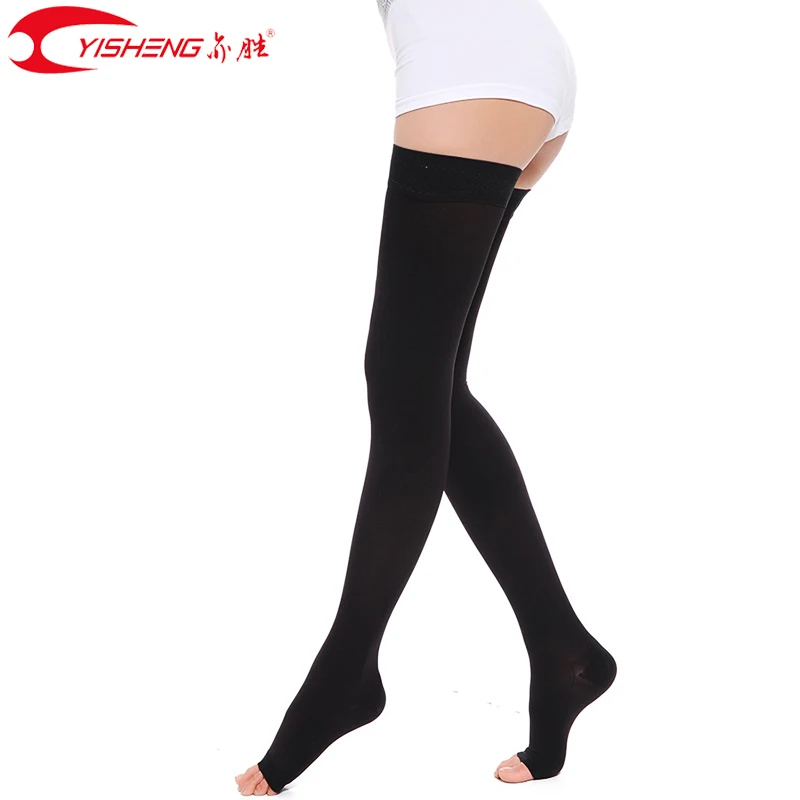 YISHENG 15-21mmHg Women Medical Compression Thigh High Open Toe Compression Stockings for Varicose Veins
YISHENG 15-21mmHg Women Medical Compression Thigh High Open Toe Compression Stockings for Varicose Veins