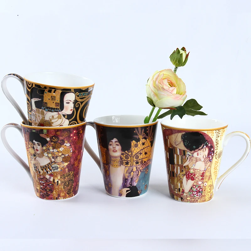 Creative Bone China Water Cup Famouspaint Oil Painting Art Coffee Teacup Ceramics Milk Cafe Mug 410ml Handgrip The Kiss
Creative Bone China Water Cup Famouspaint Oil Painting Art Coffee Teacup Ceramics Milk Cafe Mug 410ml Handgrip The Kiss