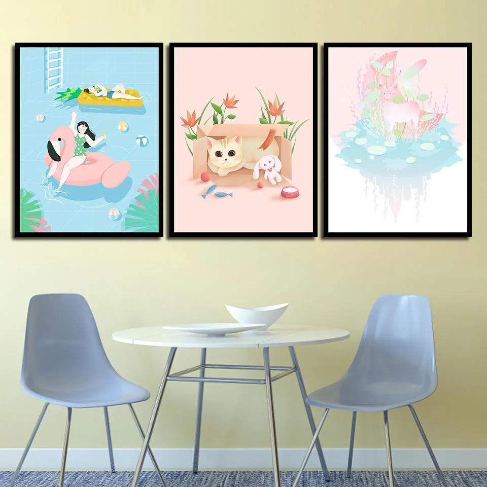 Simple Picture Abstract Cute Animal Posters Prints Wall Art Canvas Painting Girl Decoration For Living Room Unframed
Simple Picture Abstract Cute Animal Posters Prints Wall Art Canvas Painting Girl Decoration For Living Room Unframed