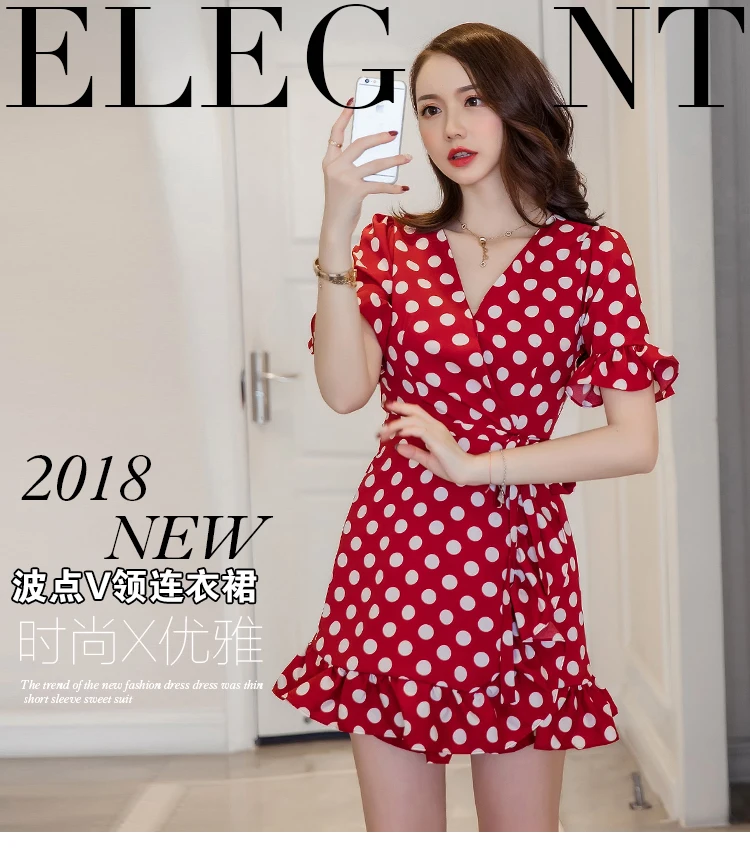 2019 summer Vintage red polka dot dress V-neck strap holiday dresses female beach vestidos
2019 summer Vintage red polka dot dress V-neck strap holiday dresses female beach vestidos