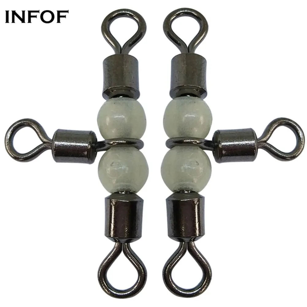 400 pieces 2/0X1/0 3 Way Fishing Swivels Luminous Cross-line Rolling Swivel with Pearl Beads Fishhooks Bass Fishing Tackle
400 pieces 2/0X1/0 3 Way Fishing Swivels Luminous Cross-line Rolling Swivel with Pearl Beads Fishhooks Bass Fishing Tackle