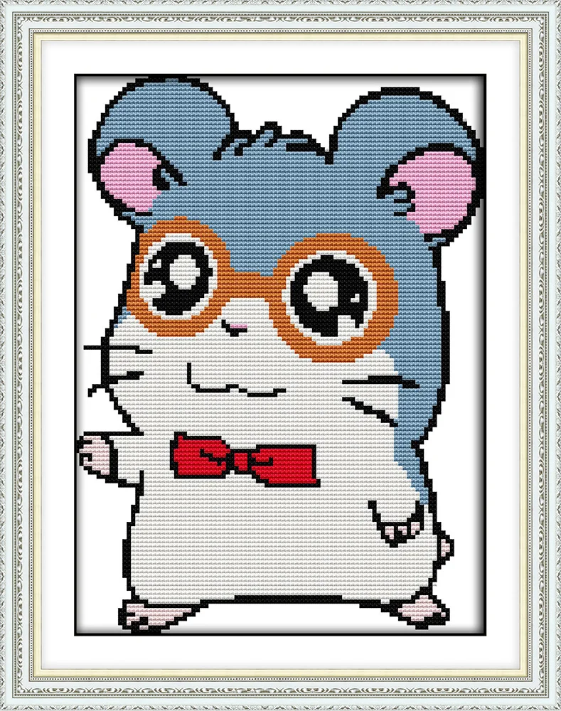 Little hamster cross stitch kit 18ct 14ct 11ct count printed canvas stitching embroidery DIY handmade needlework
Little hamster cross stitch kit 18ct 14ct 11ct count printed canvas stitching embroidery DIY handmade needlework