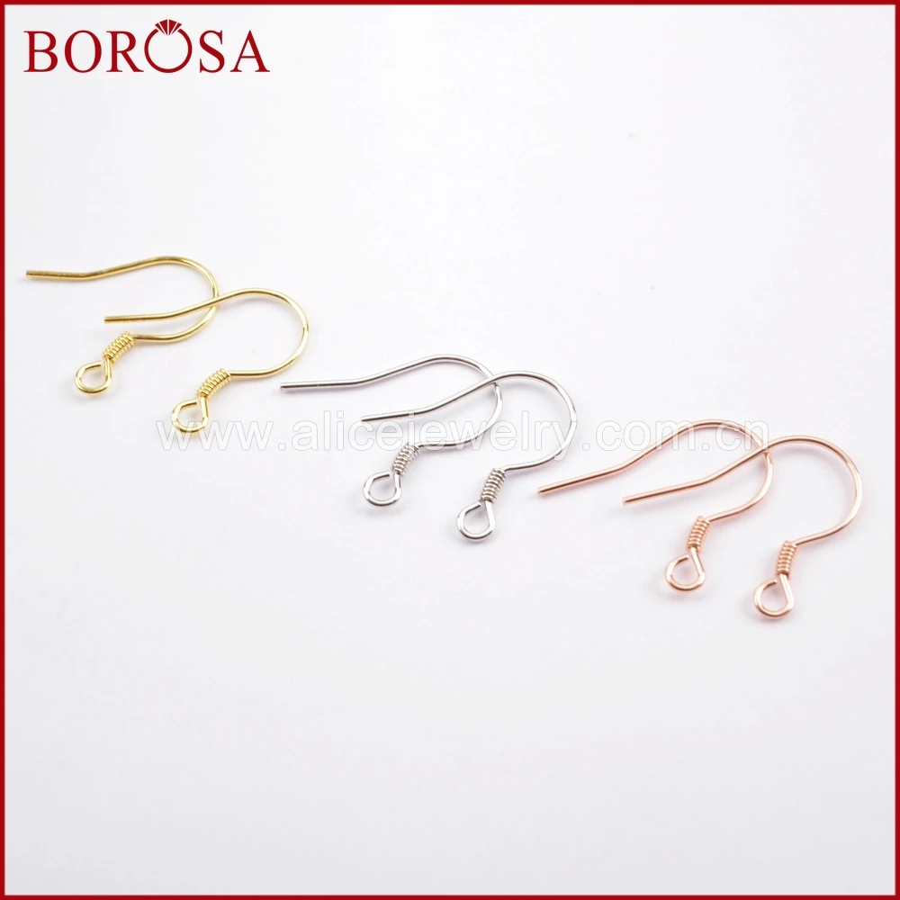 BOROSA 20Pairs Wholesale Gold/Silver Color 92.5% Pure Silver Color Metal Fish Hooks Earring Findings PJ154 PJ155
BOROSA 20Pairs Wholesale Gold/Silver Color 92.5% Pure Silver Color Metal Fish Hooks Earring Findings PJ154 PJ155