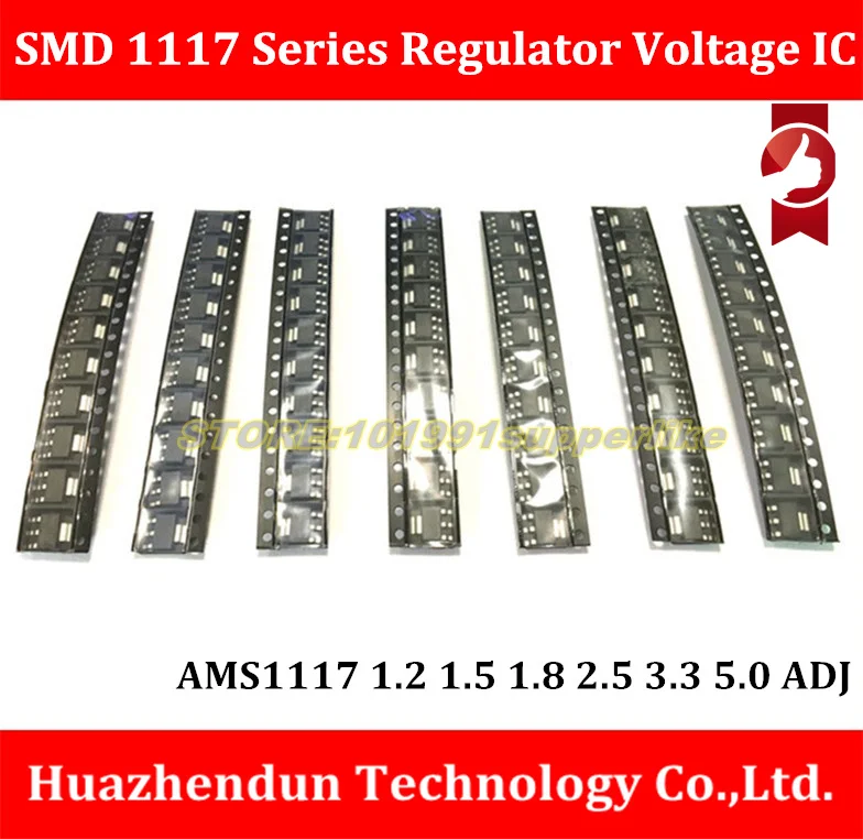 Free Shipping 7valuesX20=140pcs SMD 1117 Series Regulator Voltage IC Pack TO-223 AMS1117 1.2 1.5 1.8 2.5 3.3 5.0 ADJ
Free Shipping 7valuesX20=140pcs SMD 1117 Series Regulator Voltage IC Pack TO-223 AMS1117 1.2 1.5 1.8 2.5 3.3 5.0 ADJ