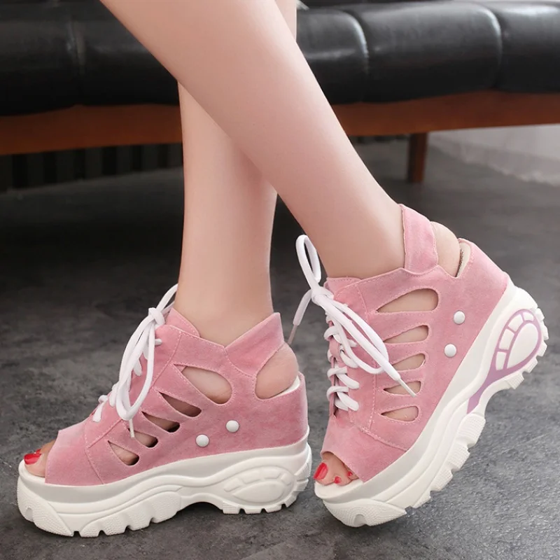 2019 new women's sandals summer fashion wedge with thick bottom fish mouth Roman hollow sandals
2019 new women's sandals summer fashion wedge with thick bottom fish mouth Roman hollow sandals