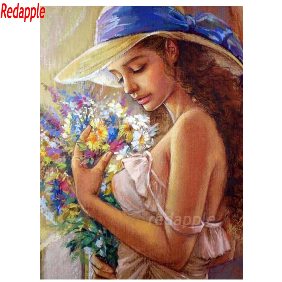 diamond embroidery A woman in a hat 5d diamond painting full diamond mosaic flower girl 3d picture of rhinestones cross-stitch
diamond embroidery A woman in a hat 5d diamond painting full diamond mosaic flower girl 3d picture of rhinestones cross-stitch