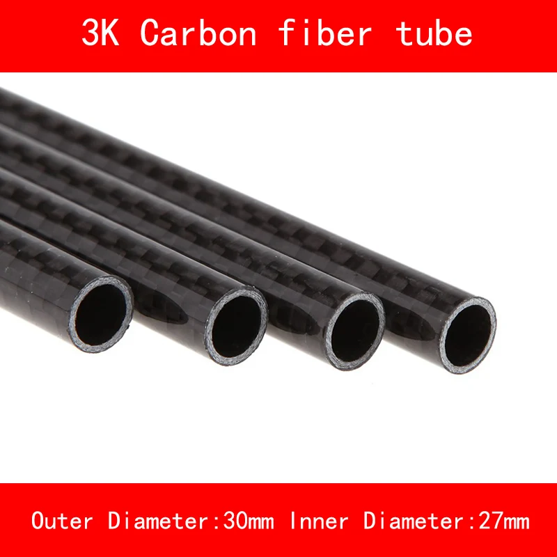 length 400mm outer diameter 30mm inner diameter 27mm 3k Carbon fiber tube pipe straight
length 400mm outer diameter 30mm inner diameter 27mm 3k Carbon fiber tube pipe straight