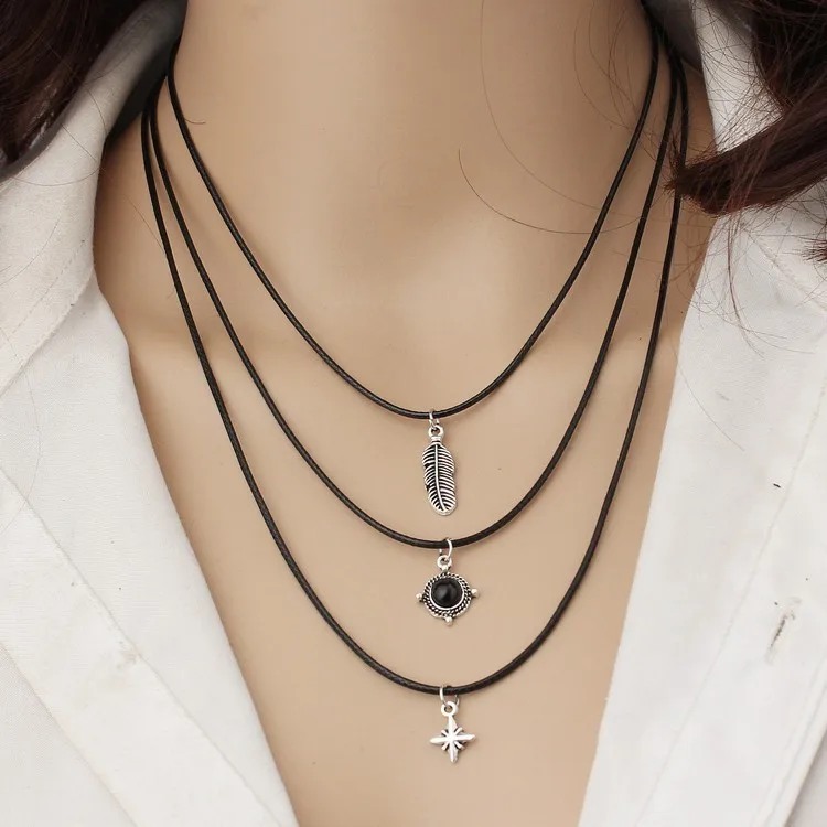 New Arrivals Fashionable Jewelry & Leather Leaf Shape Key Pendant Multi-level Statement Necklace For Women's Gift
New Arrivals Fashionable Jewelry & Leather Leaf Shape Key Pendant Multi-level Statement Necklace For Women's Gift