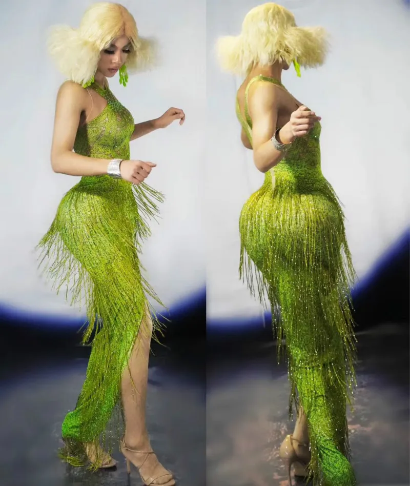 Fashion Fringes Summer Sleeveless Long Dress Women Evening Prom Party Tassel Skinny Dress Nightclub Stage Singer Dancer Costume
Fashion Fringes Summer Sleeveless Long Dress Women Evening Prom Party Tassel Skinny Dress Nightclub Stage Singer Dancer Costume